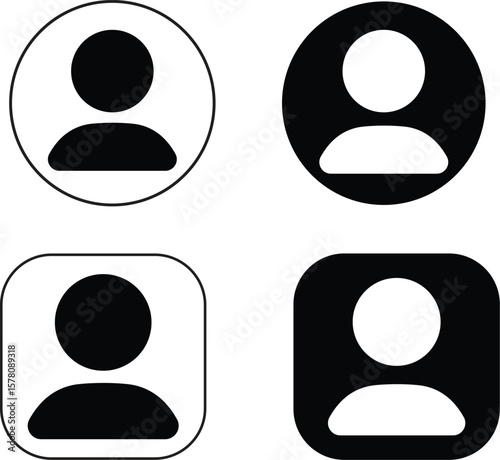 Avatar profile icon vector. Social Media User Image