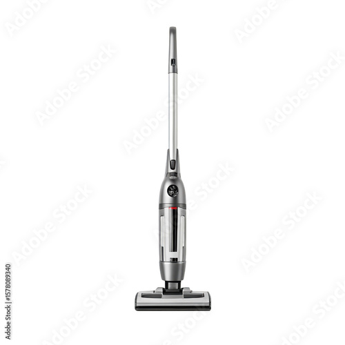 Cordless upright stick vacuum cleaner isolated on a transparent background