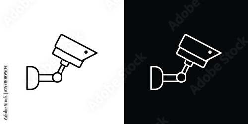 CCTV icon illustration symbol or logo collection.
