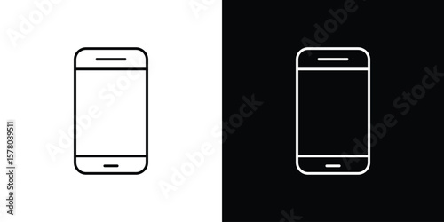 Cell phone icon illustration symbol or logo collection.