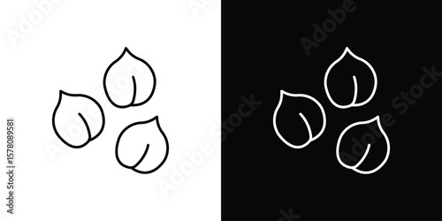 Chickpeas hummus icon illustration symbol or logo collection.