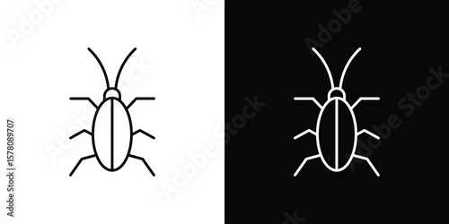 Cockroach icon illustration symbol or logo collection.