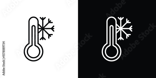 Cold icon illustration symbol or logo collection.