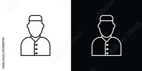 Concierge icon illustration symbol or logo collection.