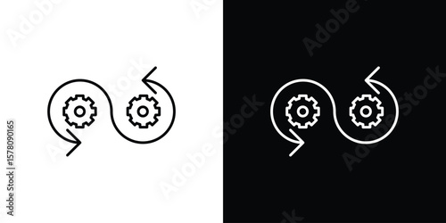 Devops icon illustration symbol or logo collection.