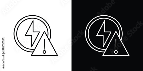 Electric Problem icon illustration symbol or logo collection.