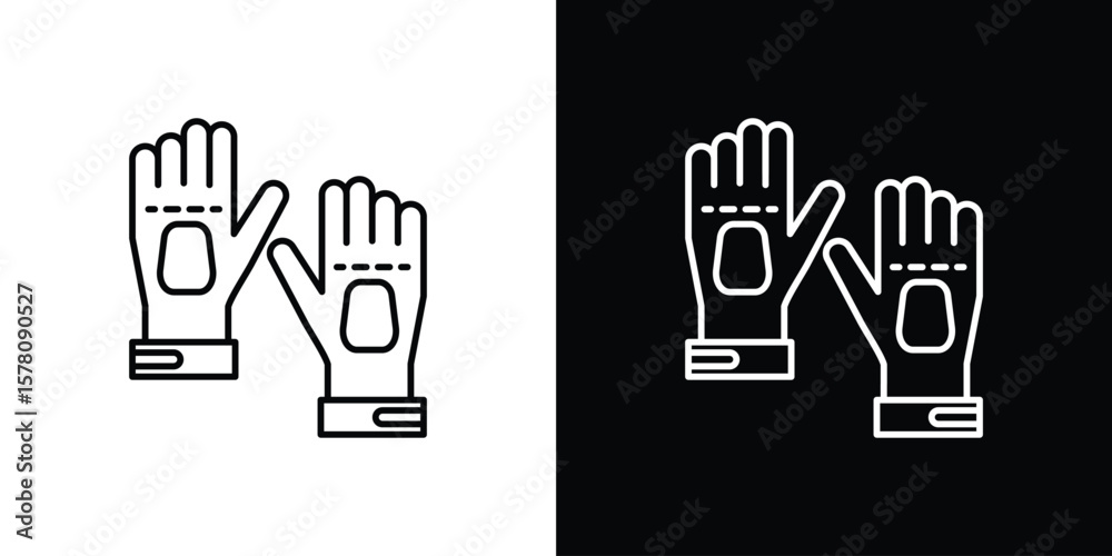 Fototapeta premium Fitness Gloves icon illustration symbol or logo collection.