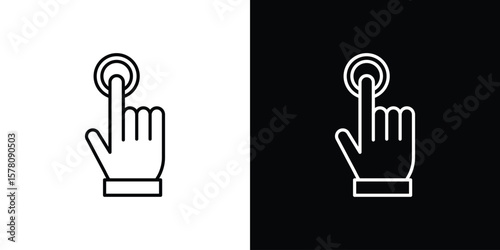 Finger control icon illustration symbol or logo collection.
