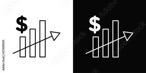 Fiscal policy icon illustration symbol or logo collection.