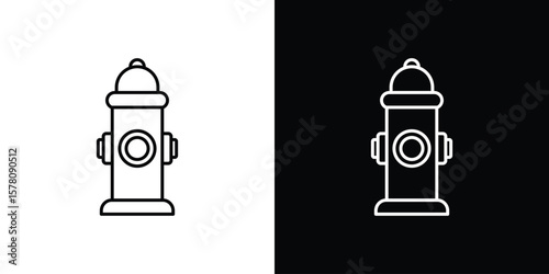 Fire hydrant icon illustration symbol or logo collection.