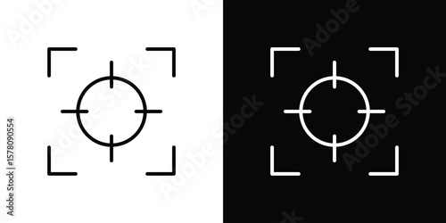 Focus icon illustration symbol or logo collection.