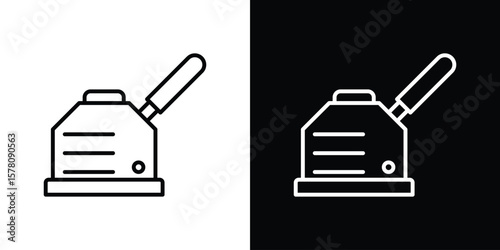 Floor sanding machine icon illustration symbol or logo collection.