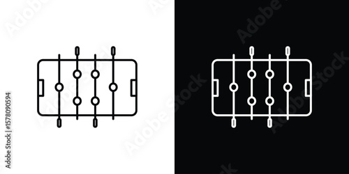 Foosball icon illustration symbol or logo collection.