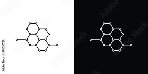 Graphene icon illustration symbol or logo collection.