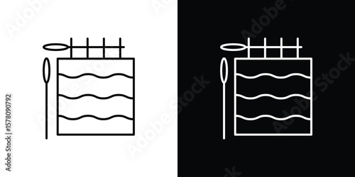 Handloom icon illustration symbol or logo collection.