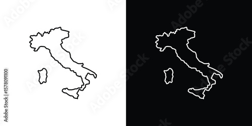 Italy flag icon illustration symbol or logo collection.