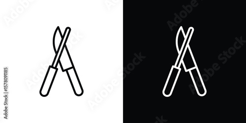Knife sharpener icon illustration symbol or logo collection.