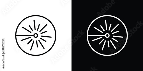 Laser beam icon illustration symbol or logo collection.