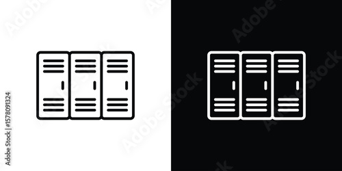 Locker icon illustration symbol or logo collection.