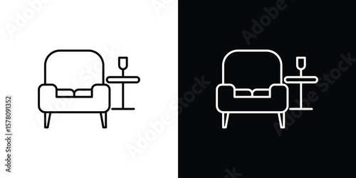 Lounge icon illustration symbol or logo collection.