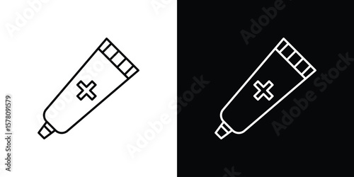 Ointment icon illustration symbol or logo collection.