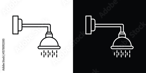 Shower Head icon illustration symbol or logo collection.