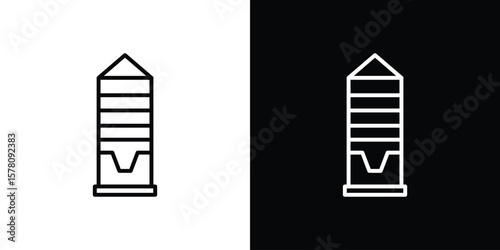 Silo icon illustration symbol or logo collection.