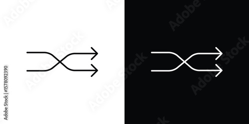 Shuffle icon illustration symbol or logo collection.