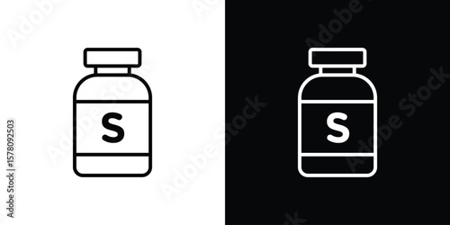 Solvent icon illustration symbol or logo collection.