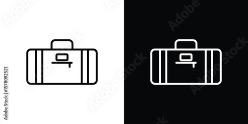 Sports bag icon illustration symbol or logo collection.