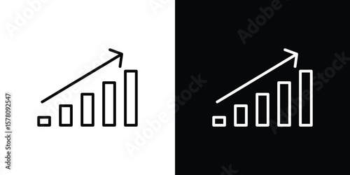 Stagflation icon illustration symbol or logo collection.