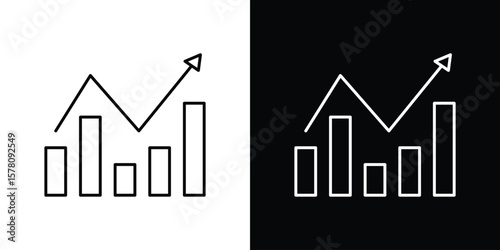 Stagflation icon illustration symbol or logo collection.
