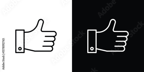 Thumb up icon illustration symbol or logo collection.