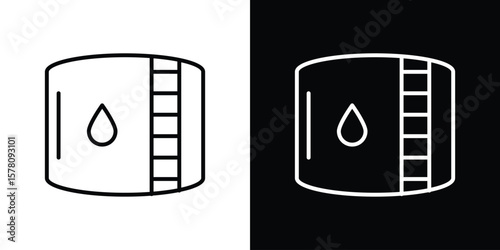 Water tank icon illustration symbol or logo collection.