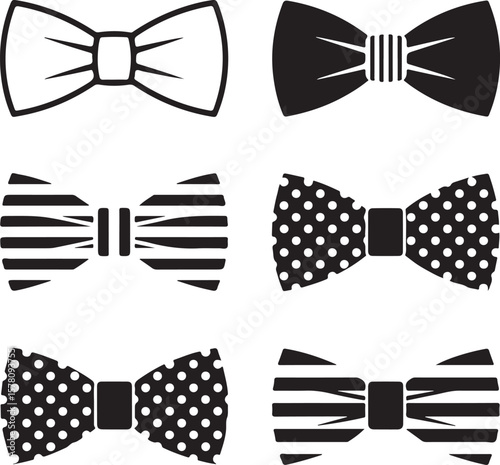 Black and white bow tie designs neckwear fashion accessory