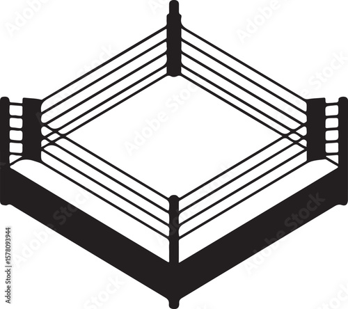 Boxing ring ropes and posts sports competition