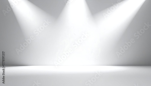 Wallpaper Mural Empty, bright studio space with three spotlights Torontodigital.ca