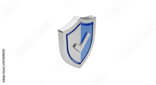 Metallic shield with checkmark symbol representing security and protection concept Free Download Metallic shield with checkmark symbol representing security and protection concept - GFXLoad