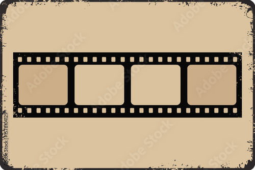 Faded filmstrip illustration presents a nostalgic retro aesthetic, perfect for creative designs needing a vintage touch.