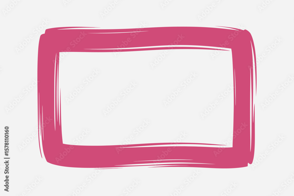 Textured pink rectangle made with brushstrokes against a plain background offers a graphic element Textured pink rectangle made with brushstrokes against a plain background offers a graphic element
