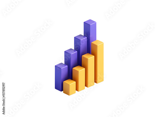 Ascending 3 D Bar Graph Chart Purple Yellow Blocks Data Visualization Business Growth Success Statistics isolated on a transparent background Free Download Ascending 3 D Bar Graph Chart Purple Yellow Blocks Data Visualization Business Growth Success Statistics isolated on a transparent background - GFXLoad