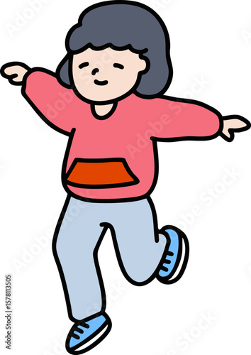 An infant with outstretched arms