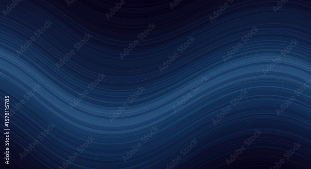 Fototapeta premium Abstract Blue Wave Pattern on Dark Background for Technology and Design Projects