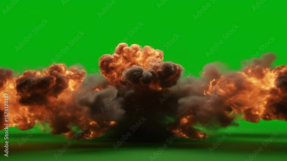 4k. Fire explosion. explosion fire bomb smoke explosion animation on ...