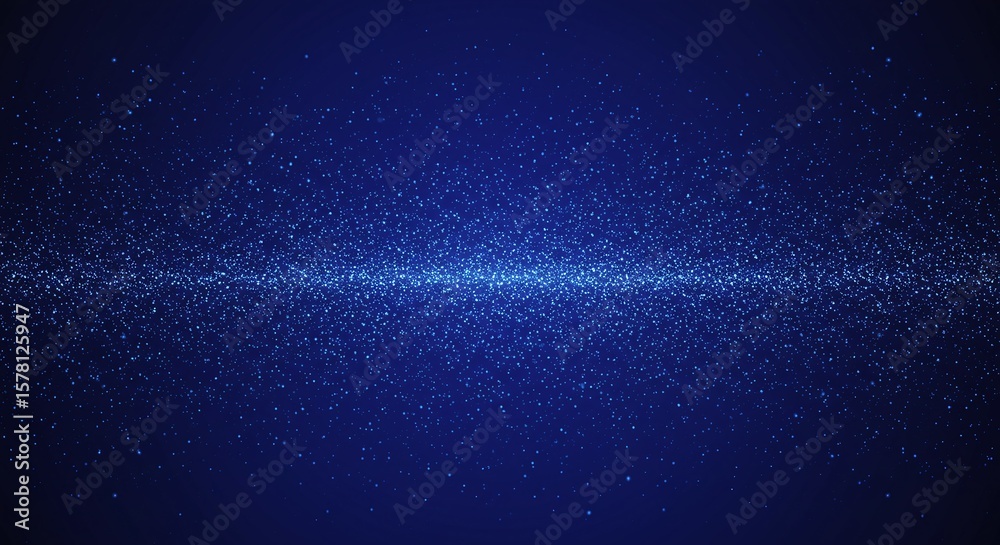 Fototapeta premium Abstract Blue Particle Wave on Dark Background for Technology and Science Concepts
