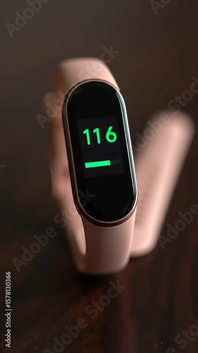 Smartwatch with fitness tracker, and heart rate.