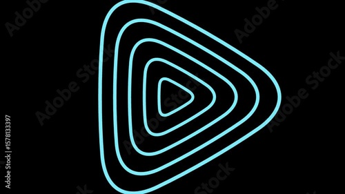 Abstract Glowing Radio Waves Animated Video 4K