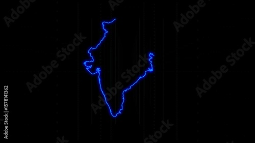 India Map 4K Animation 3D