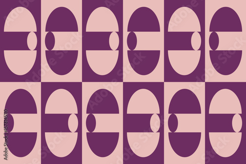 Circle Shapes and Designs Purple Colors Geometric Pattern Abstract Background Geometric Background