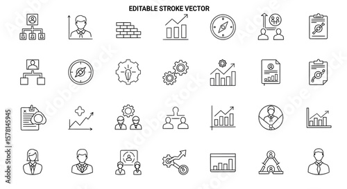 Business Strategy Outline Icons